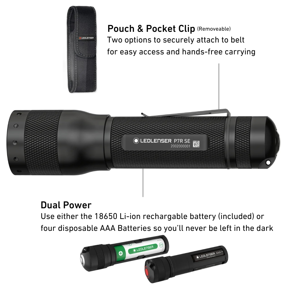 Lanterna LEDLENSER P7R SE Reincarcabila 1100lm raza luminoasa 220m
