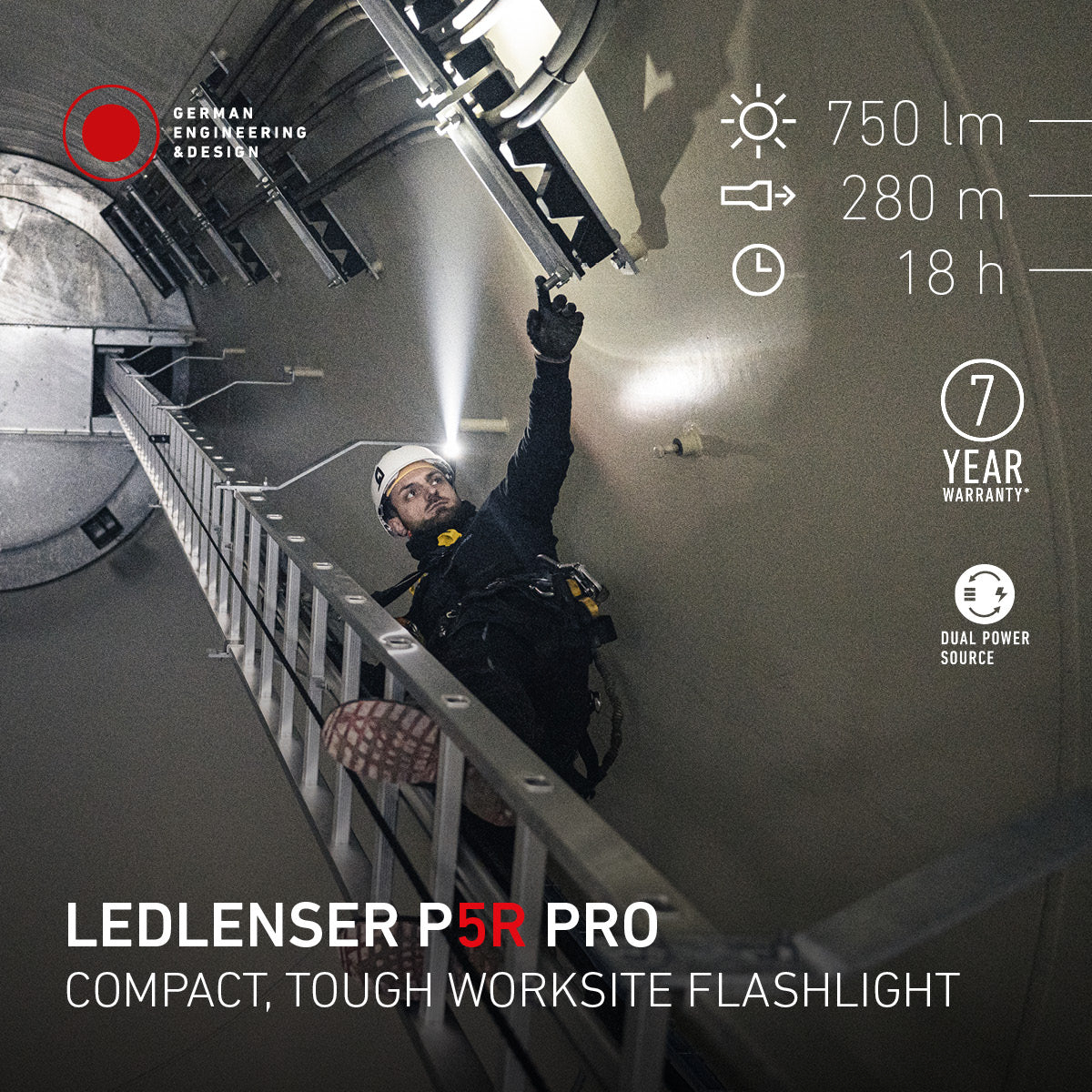 Lanterna LEDLENSER P5R PRO 2025 Reincarcabila 750lm raza luminoasa 280m