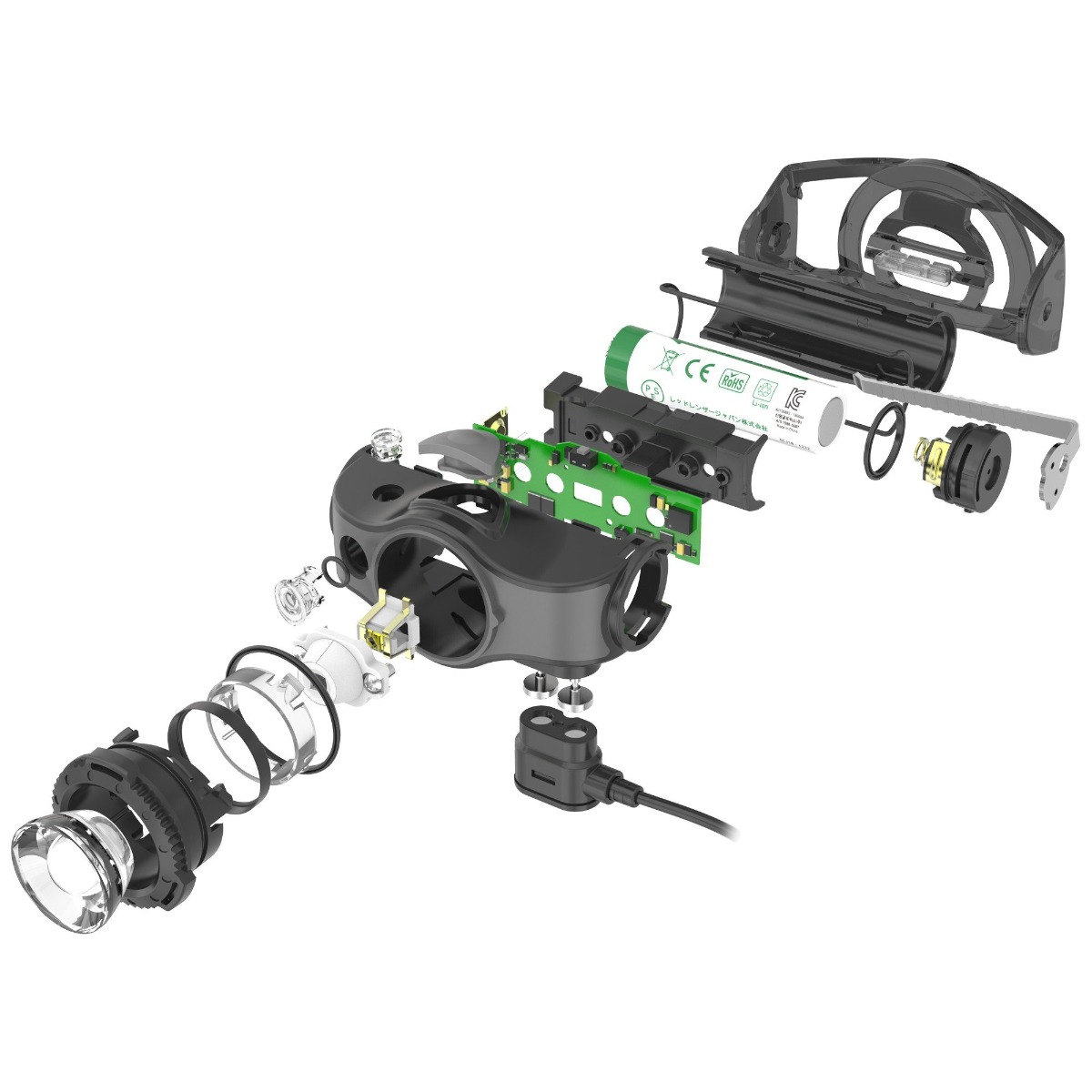 Lanterna de cap LEDLENSER MH5 Gri-Negru Reincarcabila 400lm raza luminoasa 200m