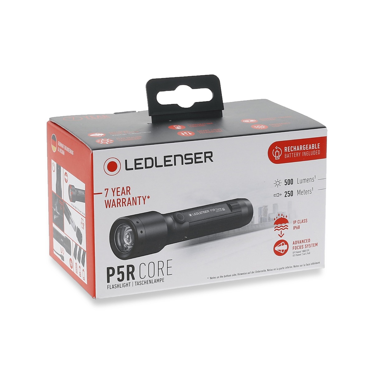 Lanterna LEDLENSER P5R CORE Reincarcabila 500lm raza luminoasa 250m