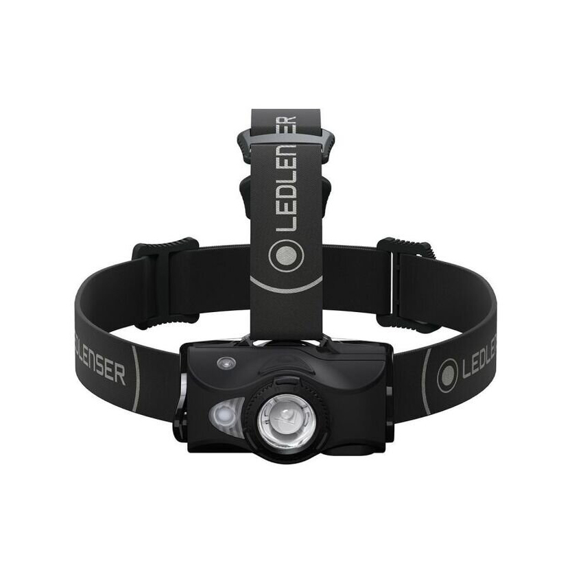 Lanterna de cap LEDLENSER MH8 Neagra Reincarcabila 600lm raza luminoasa 200m (accepta si 2 x Baterii AA)