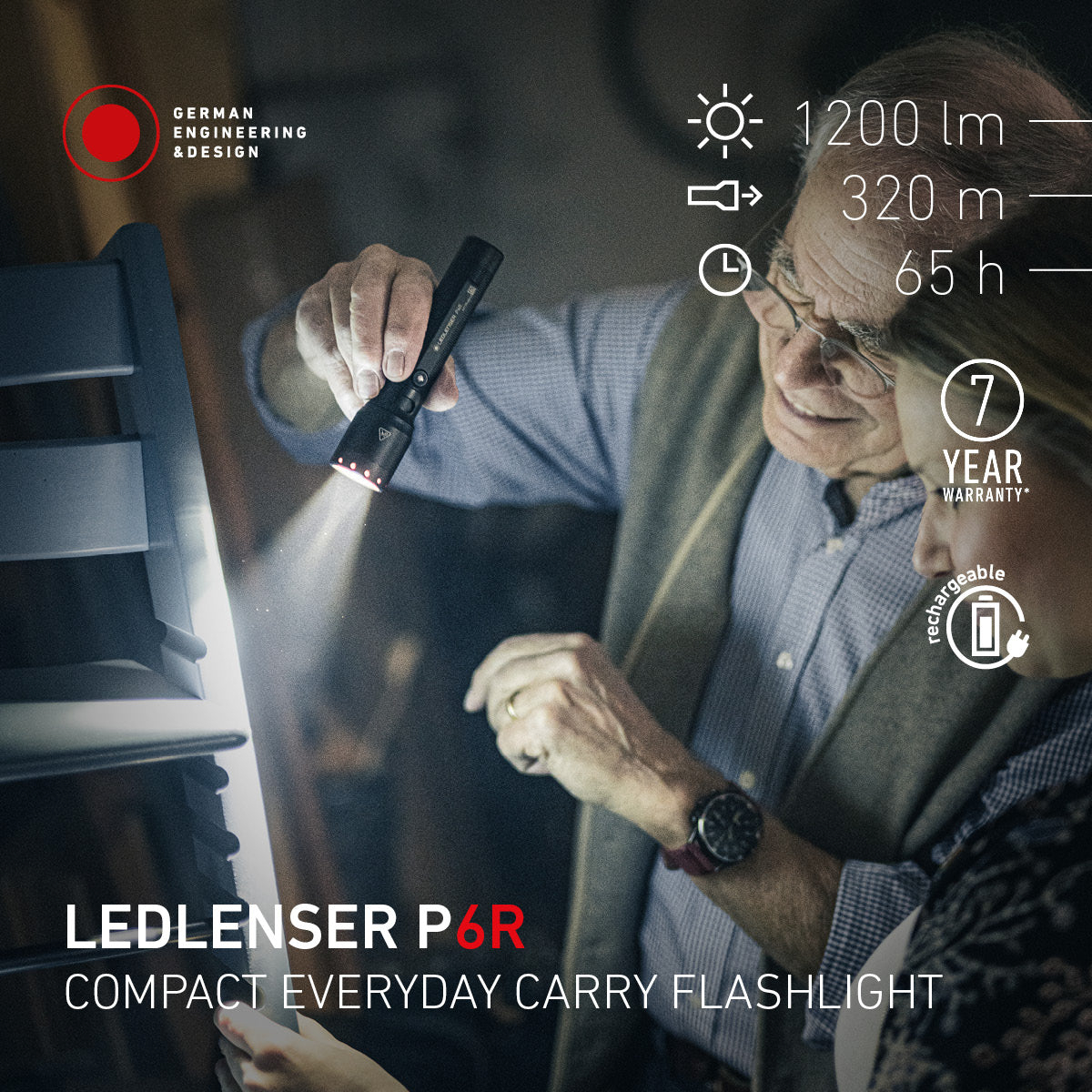 Lanterna LEDLENSER P6R 2025 Reincarcabila 1200lm raza luminoasa 320m