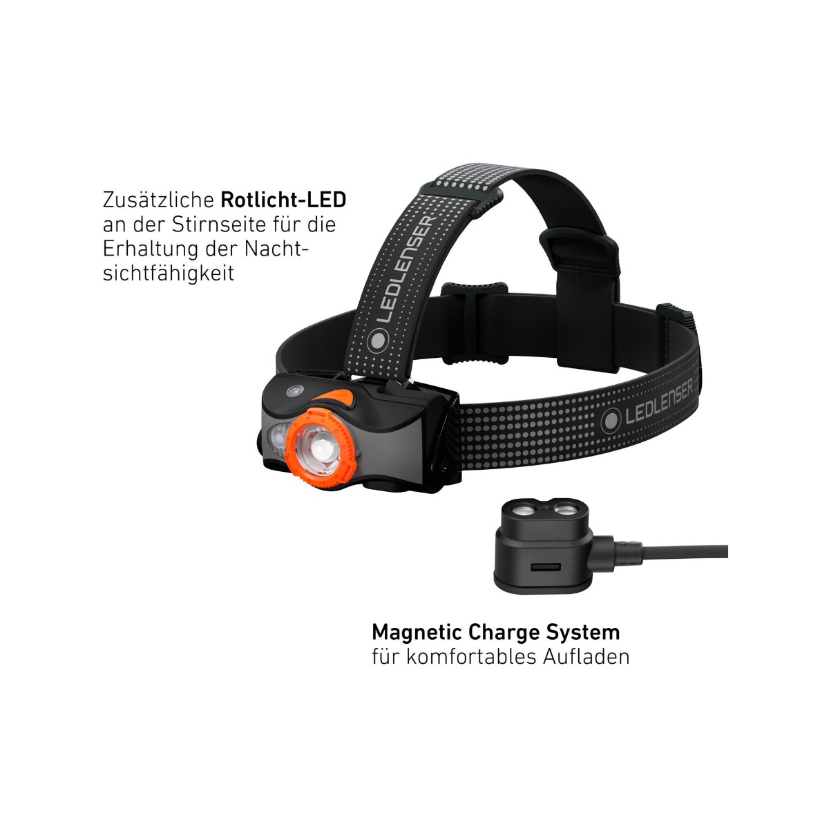 Lanterna de cap LEDLENSER MH7 Gri Reincarcabila 600lm raza luminoasa 200m