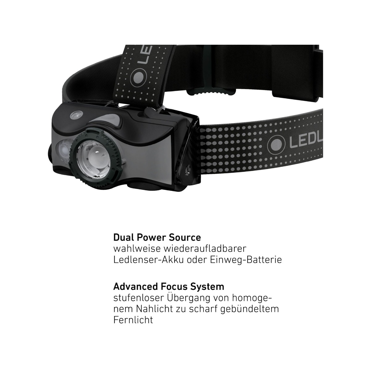 Lanterna de cap LEDLENSER MH7 Gri Reincarcabila 600lm raza luminoasa 200m